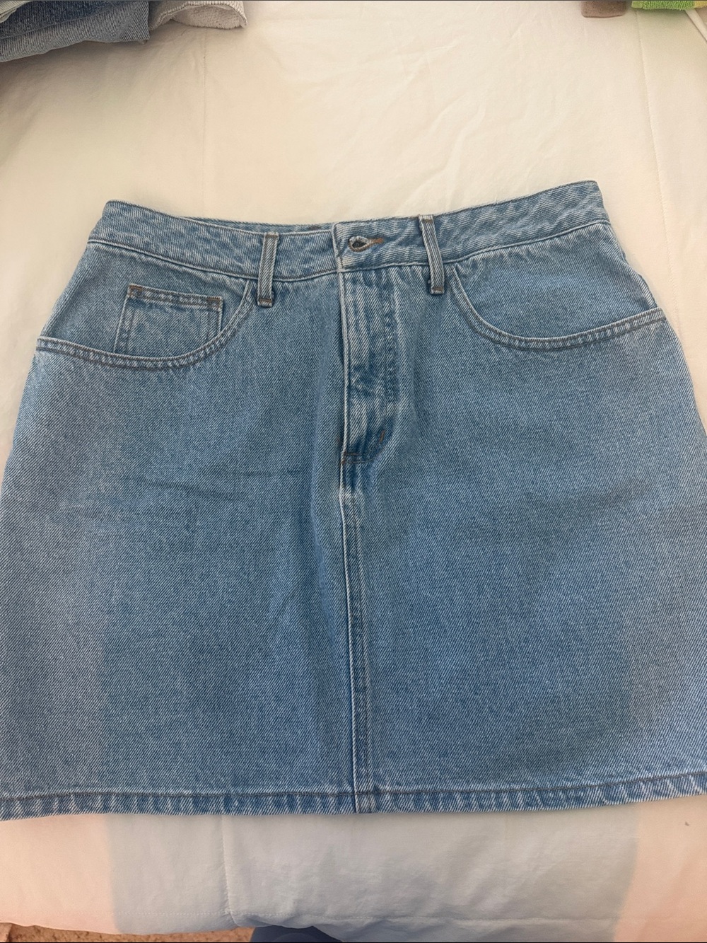 Guess Light Blue Denim Mini Skirt - Women